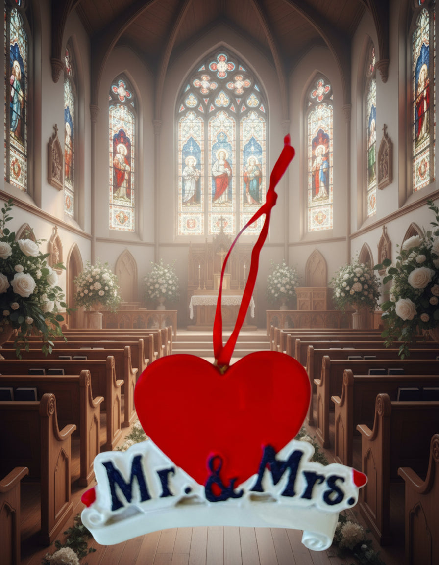 Personalized Mr. & Mrs. Christmas Ornament | Couple Ornament | Wedding or Anniversary Gift