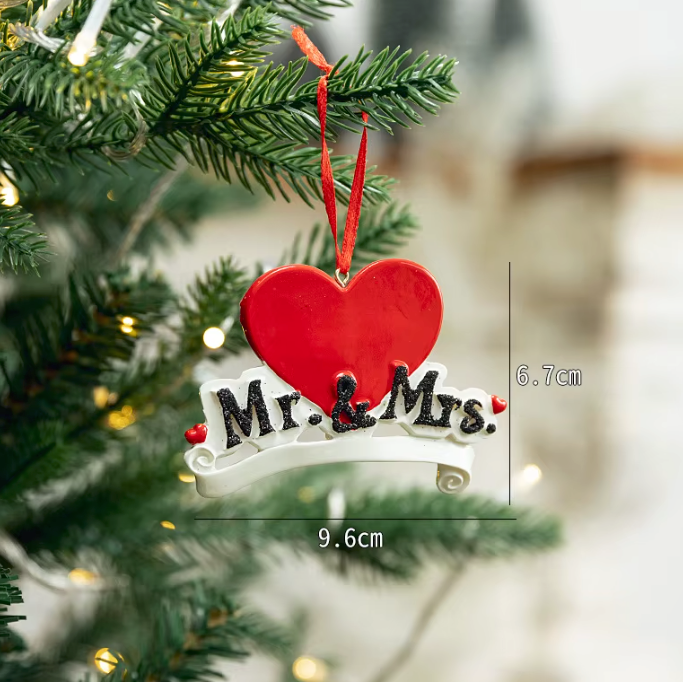 Personalized Mr. & Mrs. Christmas Ornament | Couple Ornament | Wedding or Anniversary Gift