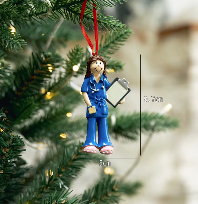 Personalized Female Doctor / Nurse Ornament | Healthcare Worker Gift