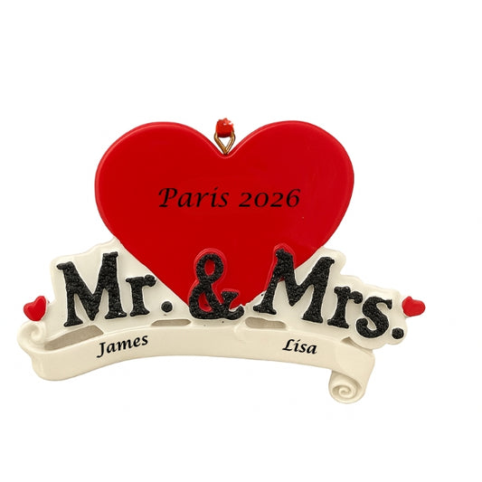 Personalized Couple Gift | Custom Mr & Mrs Keepsake